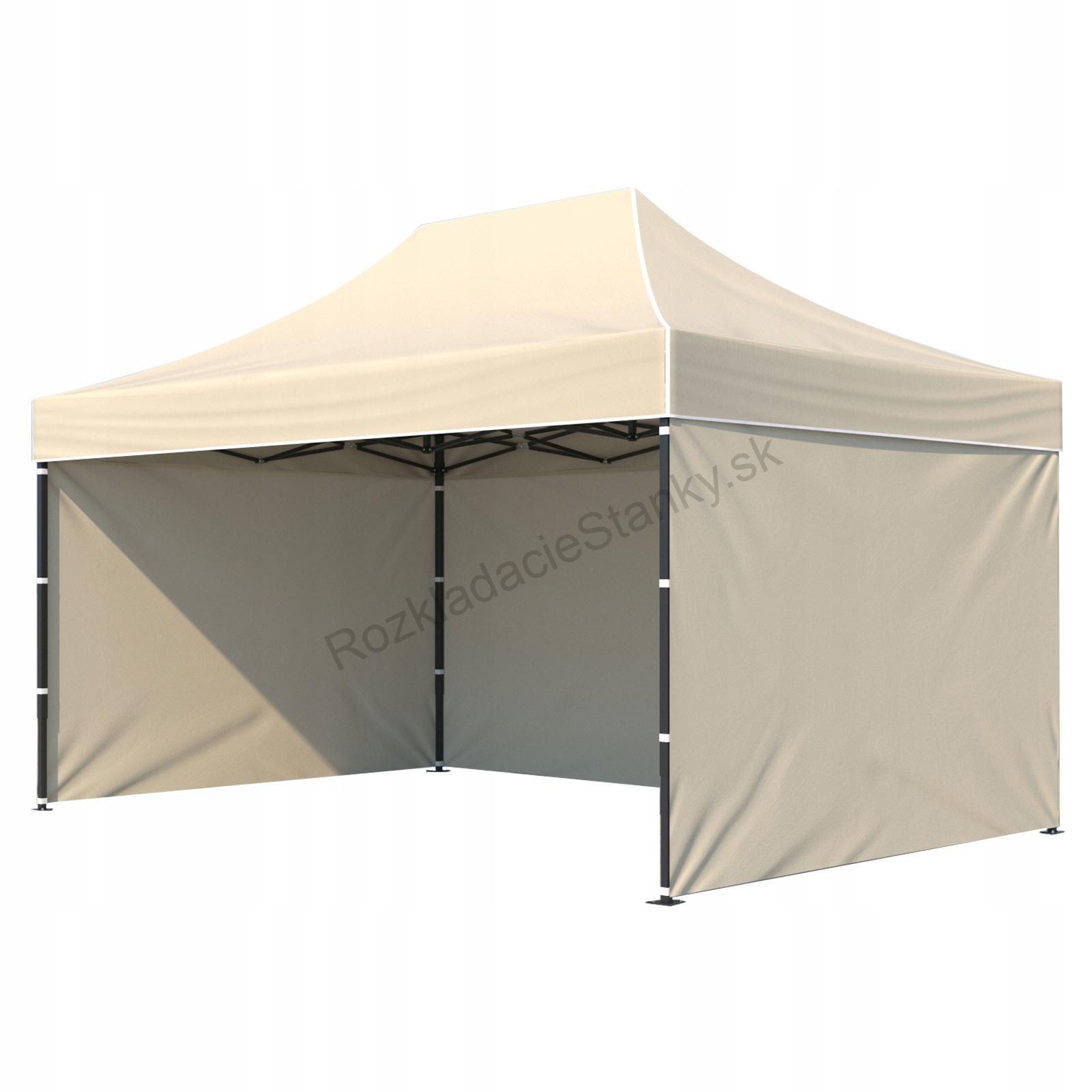 rozkladací stan TENTS 3x4,5 béžový PROFI/pevnejšia,hrubšia konštrukcia/